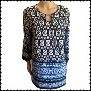 Cruise Geometric Medium Tunic Blouse